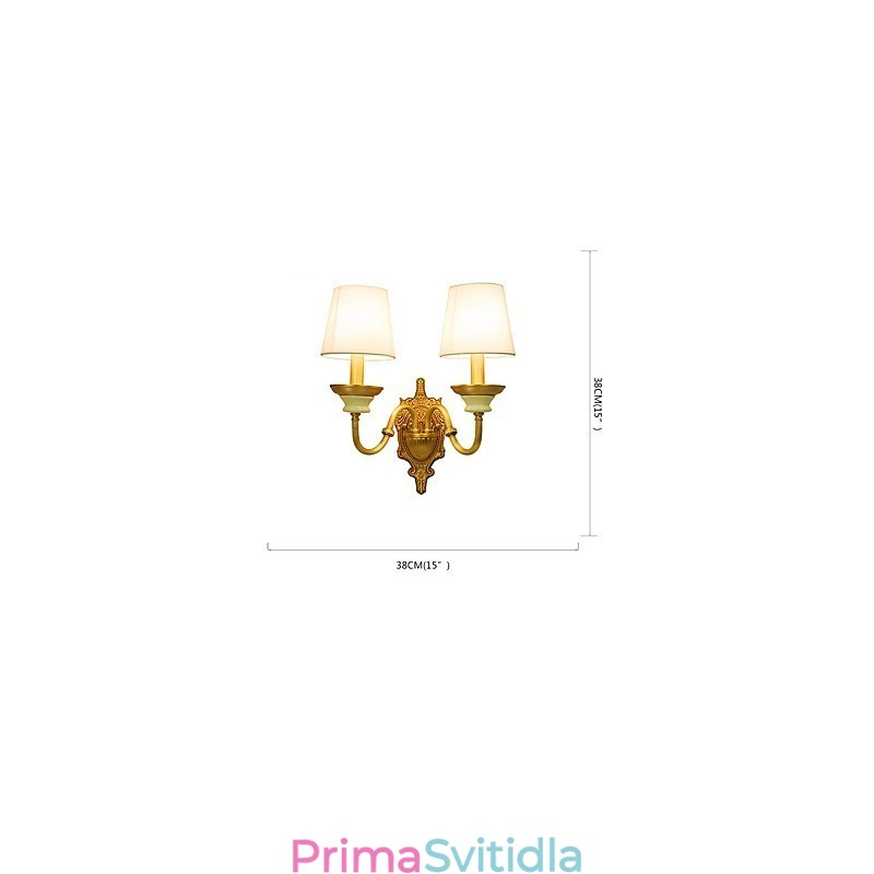Jednoduchá venkovská tradiční klasická mosazná funkce pro nástěnné svítidlo s uplight nástěnným svítidlem v mini stylu