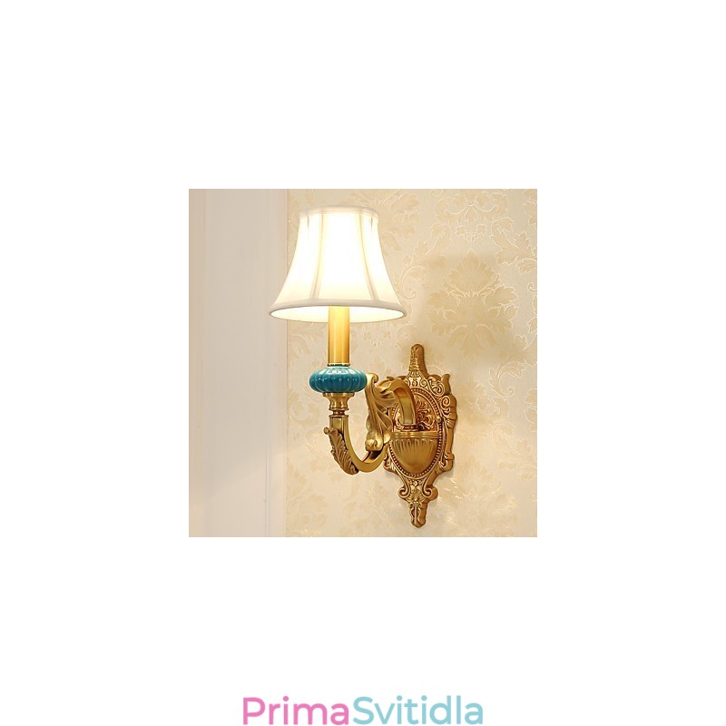 Jednoduchá venkovská tradiční klasická mosazná funkce pro nástěnné svítidlo v mini stylu uplight