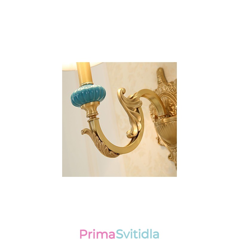 Jednoduchá venkovská tradiční klasická mosazná funkce pro nástěnné svítidlo v mini stylu uplight