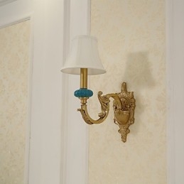 Jednoduchá venkovská tradiční klasická mosazná funkce pro nástěnné svítidlo v mini stylu uplight