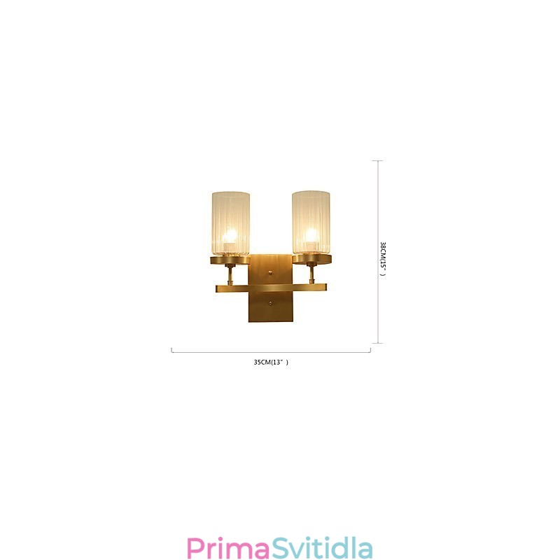 Tradiční klasická venkovská mosazná funkce pro nástěnné svítidlo v mini stylu uplight