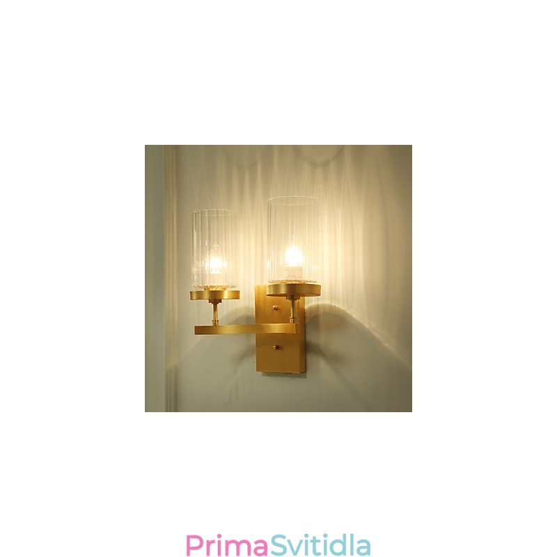 Tradiční klasická venkovská mosazná funkce pro nástěnné svítidlo v mini stylu uplight