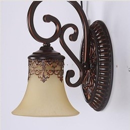 Hotel Lobby Nástěnná lampa Ložnice Evropská nástěnná lampa Kreativní Obývací pokoj Lampa Dekorace Retro nástěnná lampa do chodby
