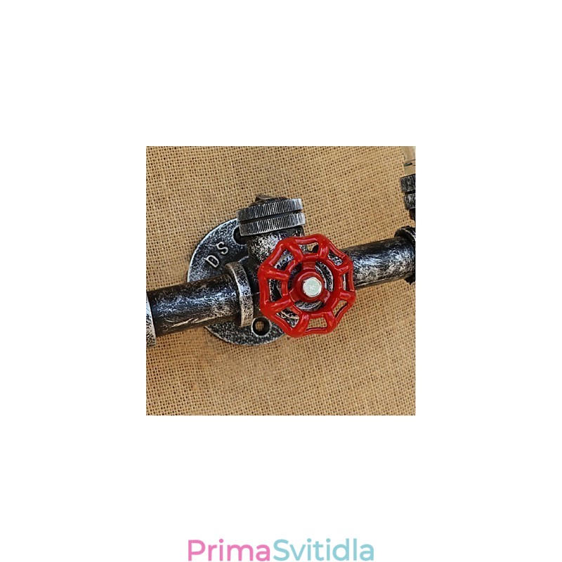 Retro průmyslový spínač větru Nástěnná lampa na láhev s vodou světle modrá
