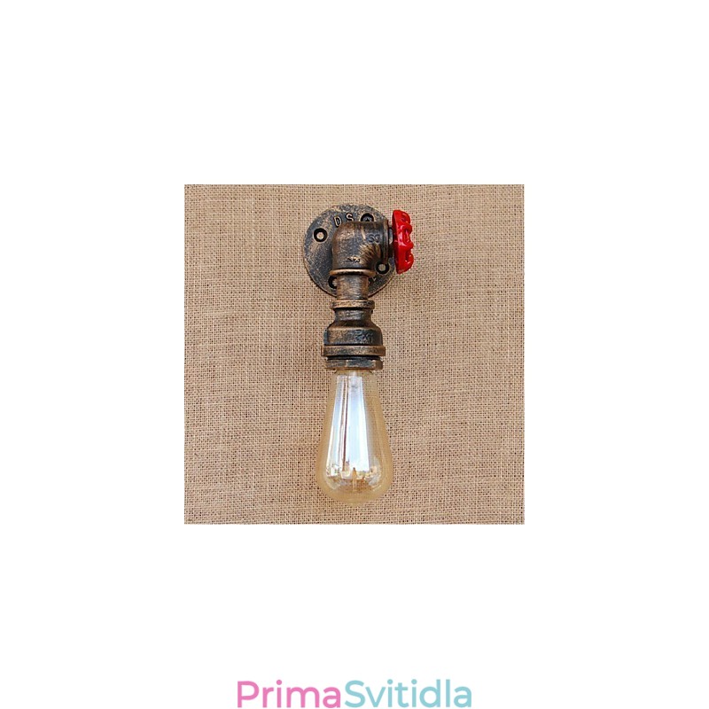 Dekorativní nástěnné malé nástěnné svítidlo Nostalgie Simple Water Pipe