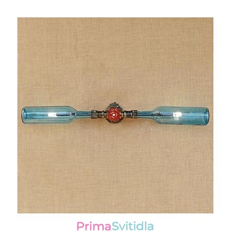 Retro American Village Creative Industry Wind Designer Nástěnná lampa na láhev s vodou Světle modrá Retro American Village Creative Industry Wind Designer Nástěnná lampa na láhev s vodou Světle modrá