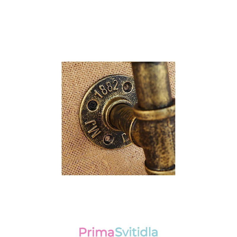 Retro průmyslový spínač větru Nástěnná lampa na láhev s vodou světle modrá
