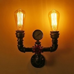 2 hlavy Vintage průmyslová kovová nástěnná svítidla Restaurace Kavárna Bar Dekorační osvětlení