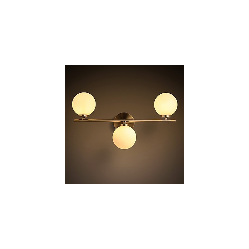 Skleněná nástěnná lampa Moderní současná bronzová funkce pro nástěnné svítidlo v mini stylu uplight