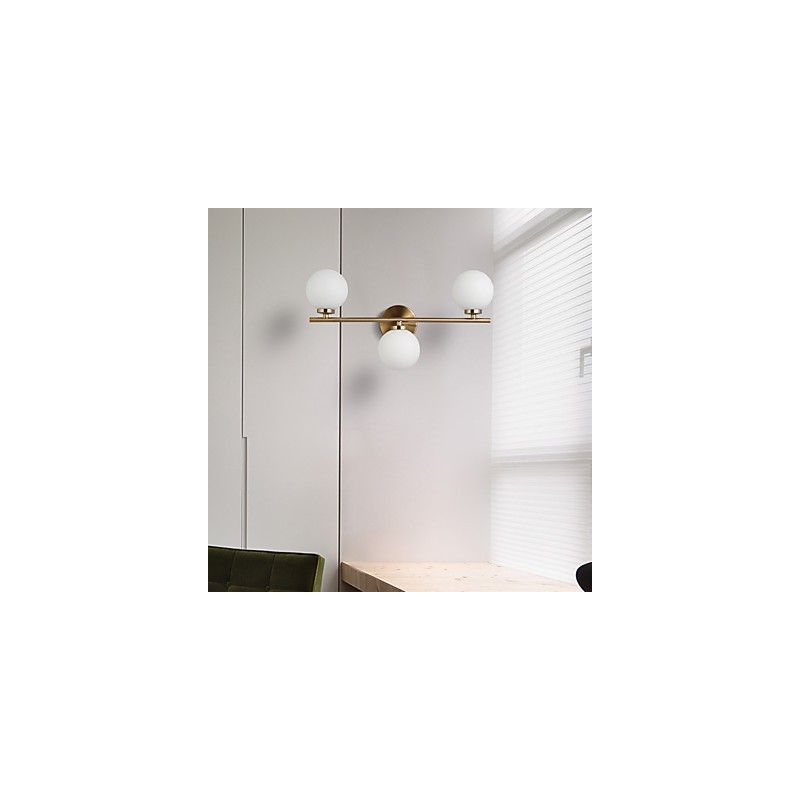 Skleněná nástěnná lampa Moderní současná bronzová funkce pro nástěnné svítidlo v mini stylu uplight