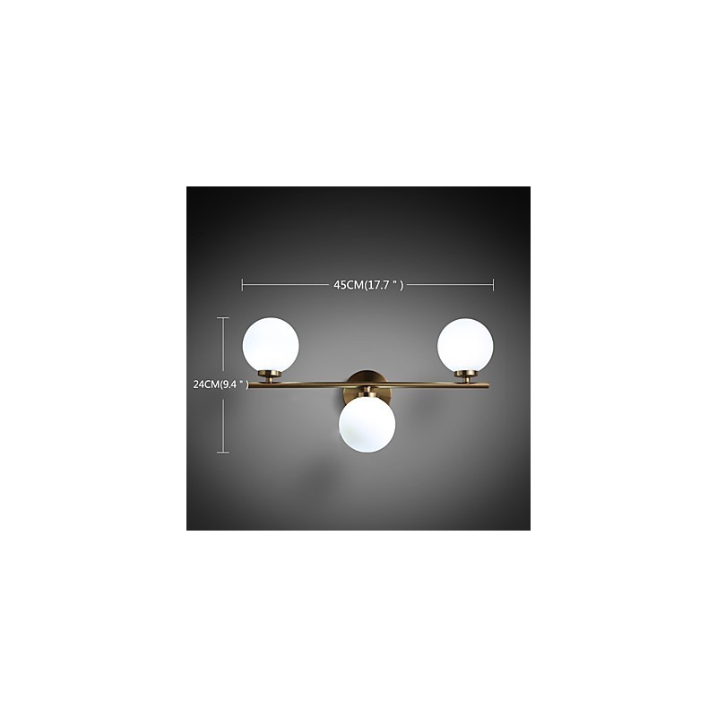 Skleněná nástěnná lampa Moderní současná bronzová funkce pro nástěnné svítidlo v mini stylu uplight