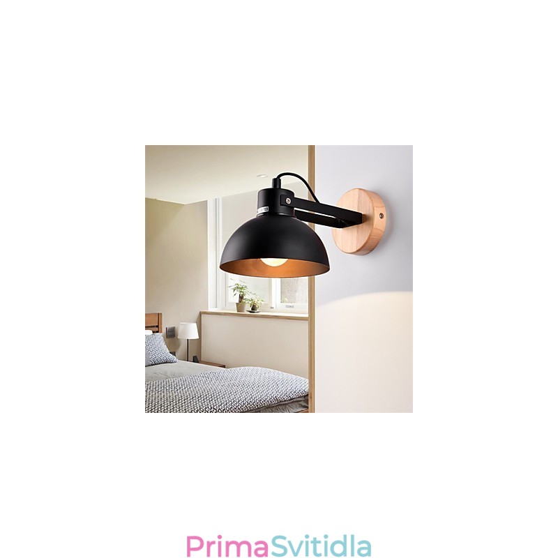 Vintage dřevo Kov ve stylu art deco Rustikální nástěnné svítidlo Obývací pokoj Jídelna Chodba Nástěnná lampa Černá Bílá Volitelné