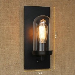 Kreativní moderní minimalistický Restaurant Bar Schody do americké venkovské uličky Edison nástěnná lampa s jedním sklem