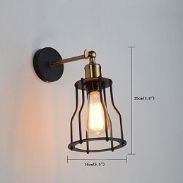 Loft vintage nástěnná svítidla Industrial Edison Fashion Simplicity Wall Sconces Metal Base Cap