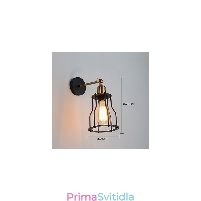 Loft vintage nástěnná svítidla Industrial Edison Fashion Simplicity Wall Sconces Metal Base Cap