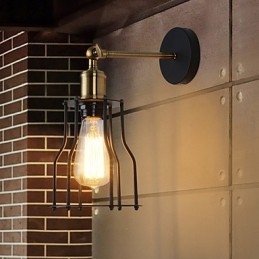 Loft vintage nástěnná svítidla Industrial Edison Fashion Simplicity Wall Sconces Metal Base Cap