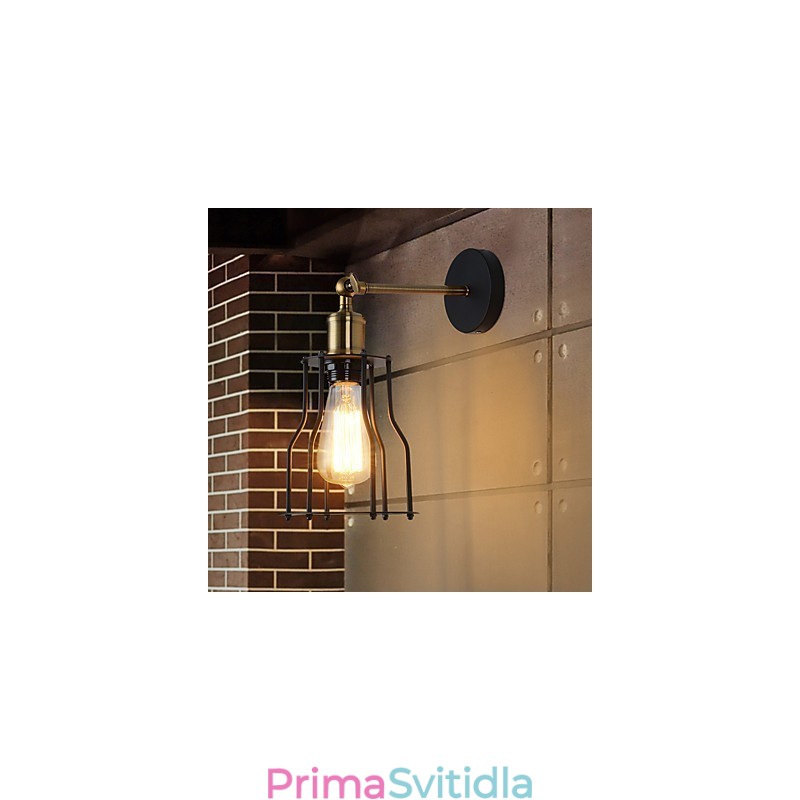 Loft vintage nástěnná svítidla Industrial Edison Fashion Simplicity Wall Sconces Metal Base Cap