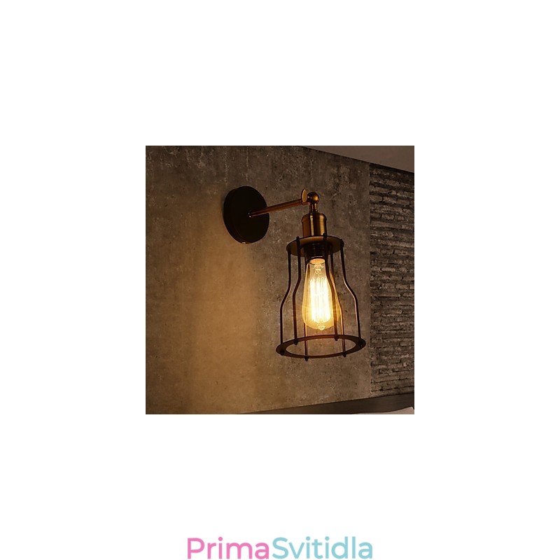 Loft vintage nástěnná svítidla Industrial Edison Fashion Simplicity Wall Sconces Metal Base Cap