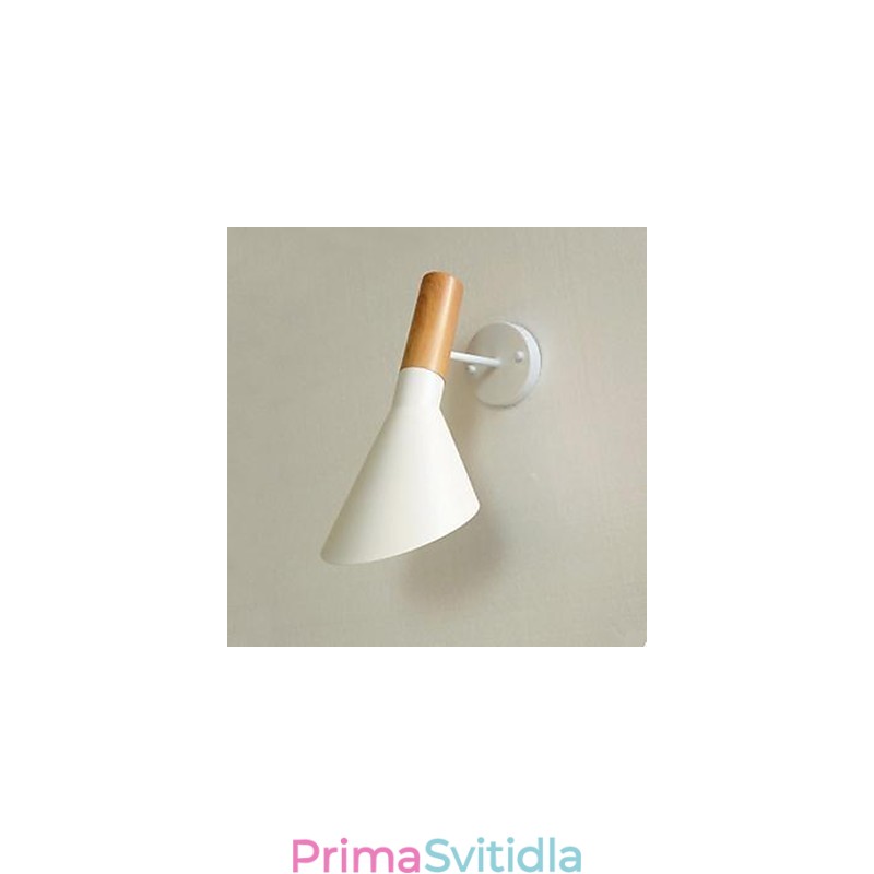 Moderní jednoduchá nástěnná lampa do obývacího pokoje z tepaného železa imitace dřeva