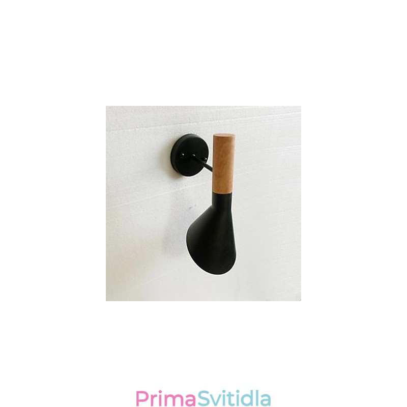 Moderní jednoduchá nástěnná lampa do obývacího pokoje z tepaného železa imitace dřeva