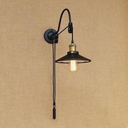 Zvedací nástěnná lampa do jídelny s nastavitelnou délkou závitu retro kreativní charakter Ložnice nástěnná lampa Iron