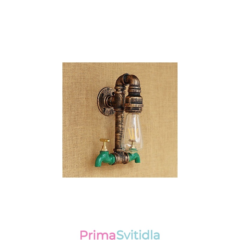 Funkce country retro malby pro nástěnné svítidlo s okolním osvětlením v mini stylu