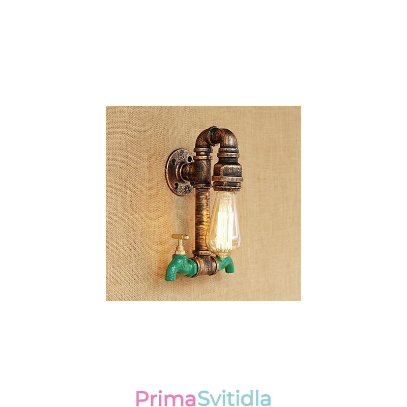 Funkce country retro malby pro nástěnné svítidlo s okolním osvětlením v mini stylu