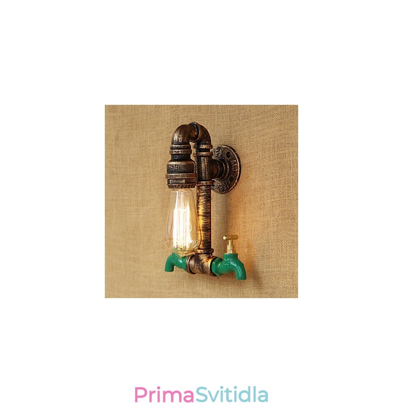Funkce country retro malby pro nástěnné svítidlo s okolním osvětlením v mini stylu