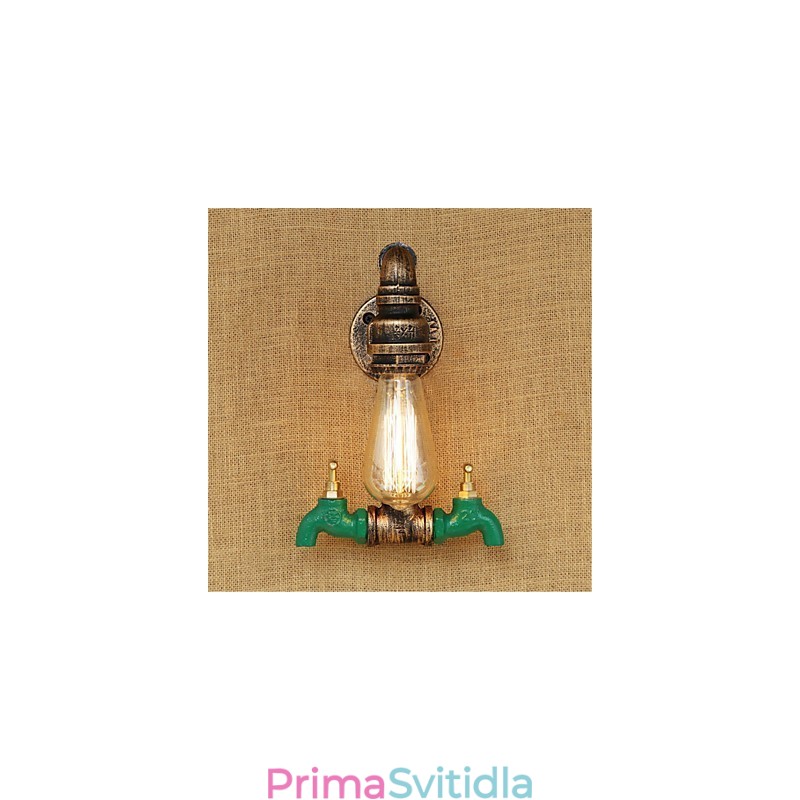 Funkce country retro malby pro nástěnné svítidlo s okolním osvětlením v mini stylu