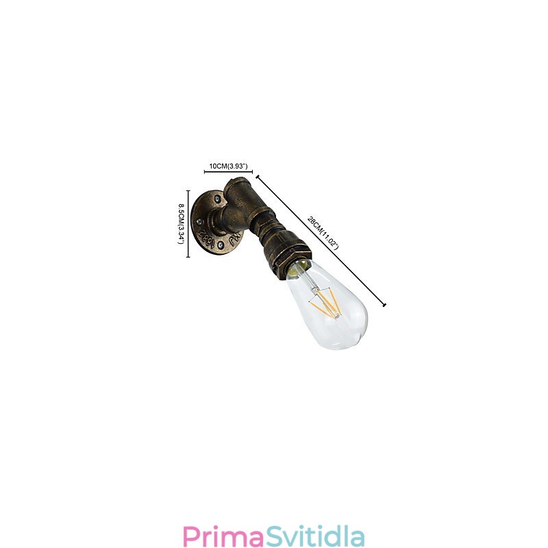 Nástěnné světlo Nástěnné svítidla Nástěnné železo Nástěnná lampa Němá černá lampa se světelným mečem na zdi