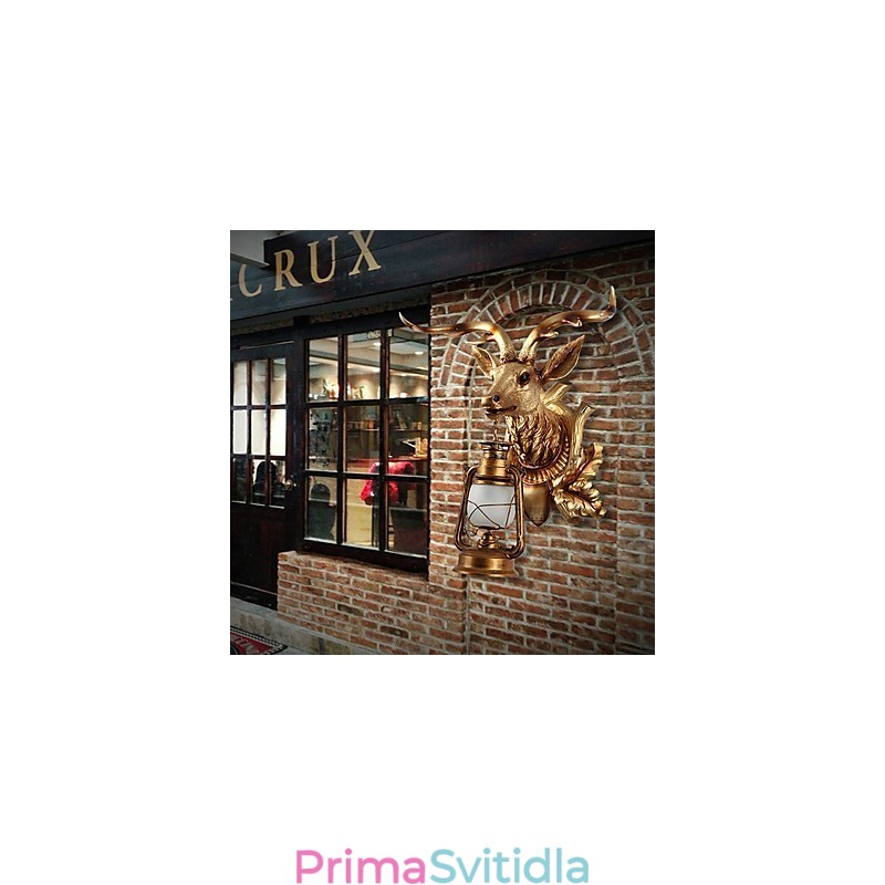 Moderní současná tradiční klasická rustikální malba Lodge pro okolní světlo v mini stylu
