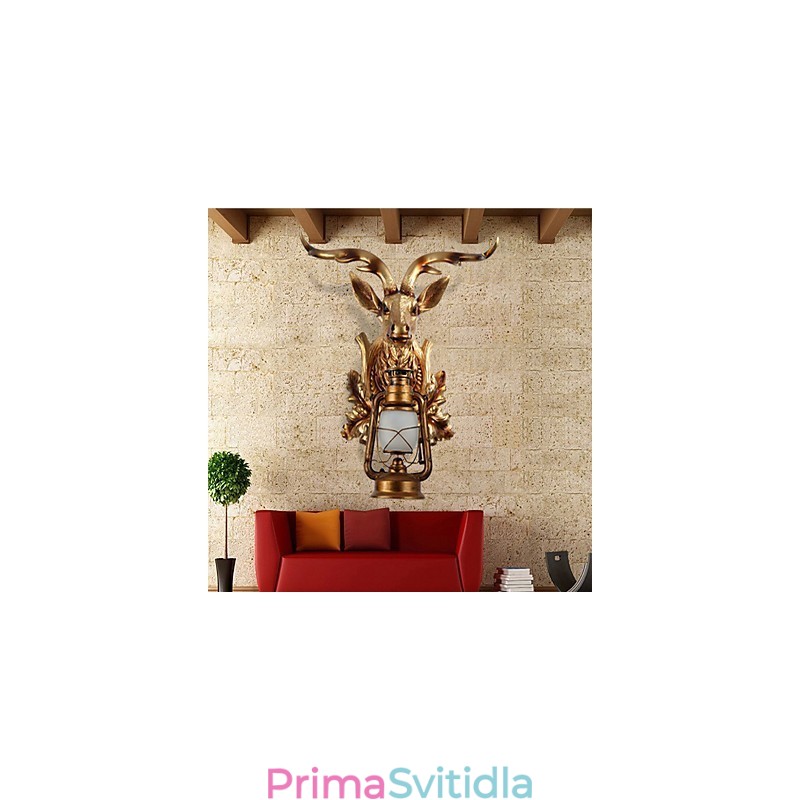 Moderní současná tradiční klasická rustikální malba Lodge pro okolní světlo v mini stylu