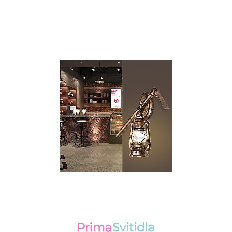 Nástěnné svítidlo s rustikálním domem pro nástěnné svítidlo v mini stylu Uplight C