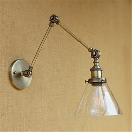Country Retro galvanizovaná funkce pro světla s otočným ramenem ochrany očí ve stylu mini