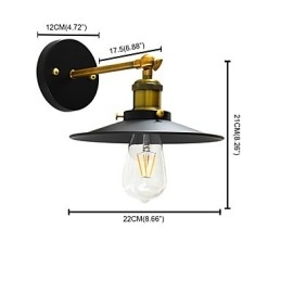 Paint Single Wall Iron Wall Lamp Němá černá lampa se světelným mečem na zdi