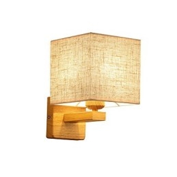 Minimalistická stolní lampa z masivního dřeva Noční stolní lampa