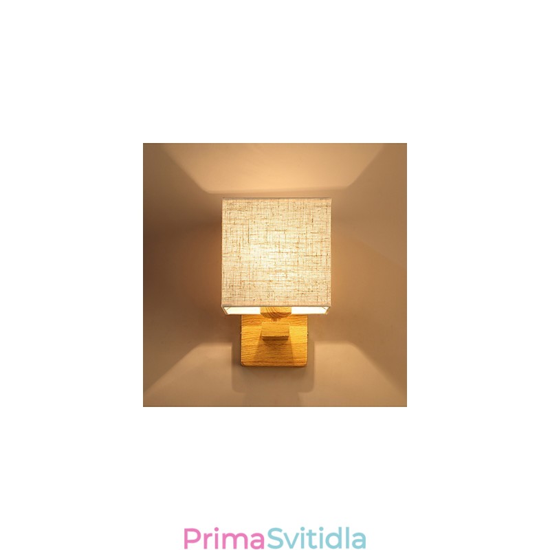 Minimalistická stolní lampa z masivního dřeva Noční stolní lampa