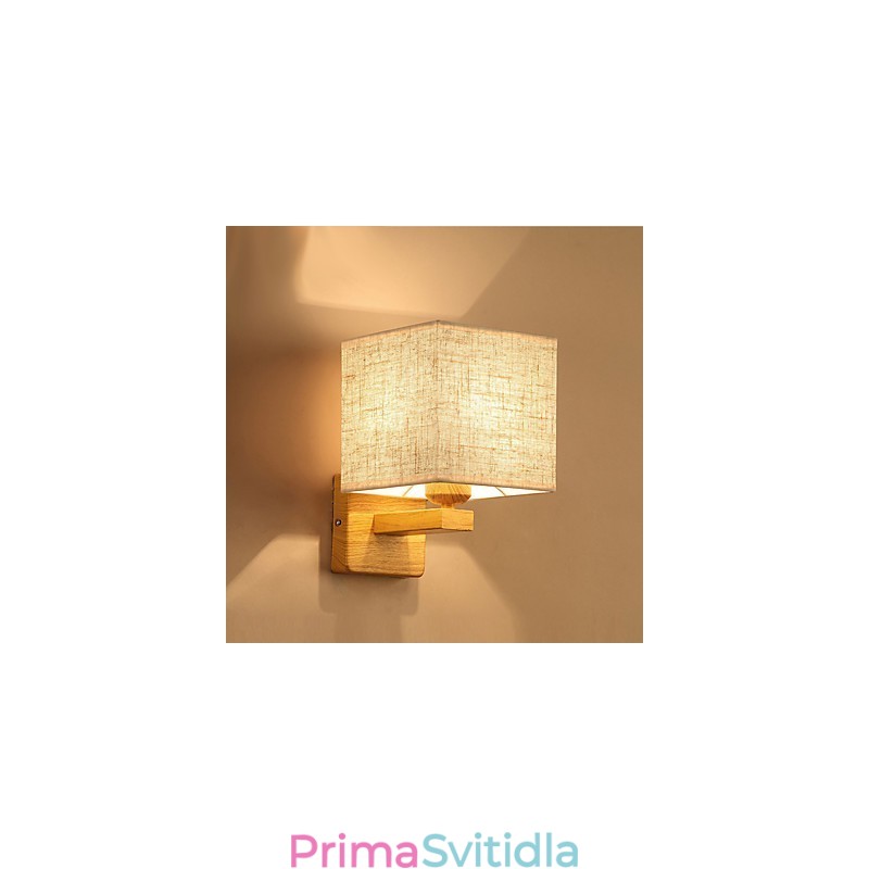 Minimalistická stolní lampa z masivního dřeva Noční stolní lampa