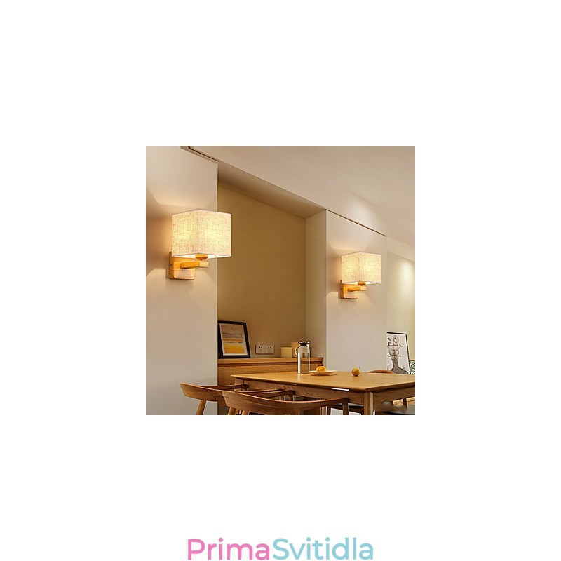 Minimalistická stolní lampa z masivního dřeva Noční stolní lampa