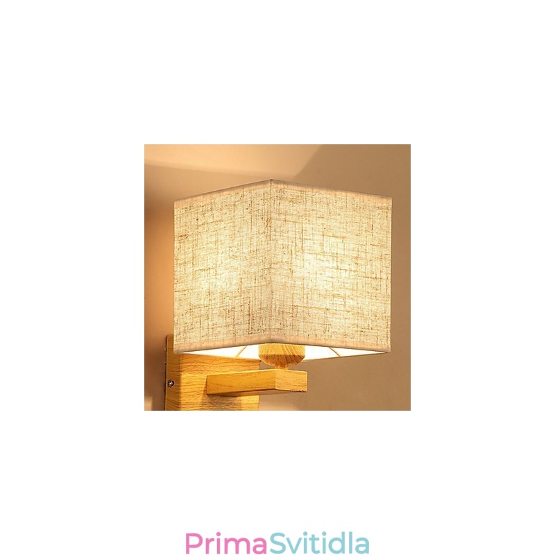 Minimalistická stolní lampa z masivního dřeva Noční stolní lampa
