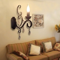 Křišťálová lampa se svíčkou Žehlička Kreativní osobnost Chodba Dekorace Schodiště Noční lampa Nástěnná lampa