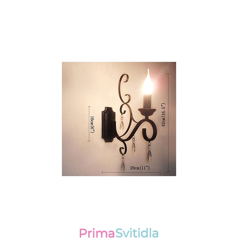 Křišťálová lampa se svíčkou Žehlička Kreativní osobnost Chodba Dekorace Schodiště Noční lampa Nástěnná lampa