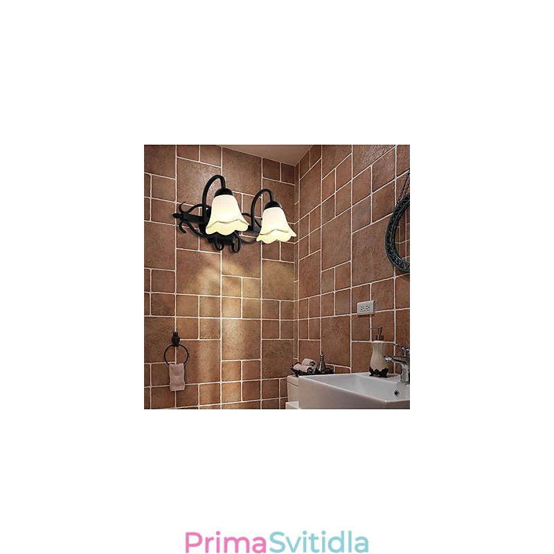 Rustic Lodge galvanicky pokovená funkce pro nástěnné osvětlení koupelny Downlight