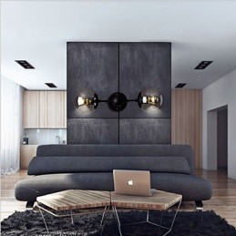 Rustic Lodge Country galvanicky pokovená funkce pro nástěnné svítidlo s okolním osvětlením v mini stylu