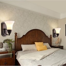 Rustic Lodge Black Oxide Finish Funkce pro ochranu očí Nástěnné svítidlo s okolním světlem