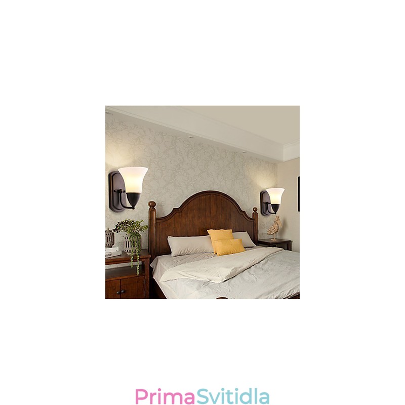 Rustic Lodge Black Oxide Finish Funkce pro ochranu očí Nástěnné svítidlo s okolním světlem