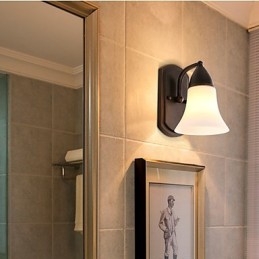 Rustic Lodge Black Oxide Finish Funkce pro ochranu očí Nástěnné svítidlo s okolním světlem