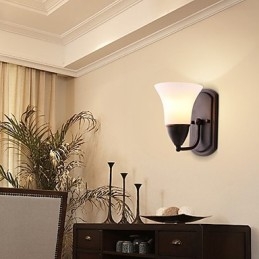 Rustic Lodge Black Oxide Finish Funkce pro ochranu očí Nástěnné svítidlo s okolním světlem