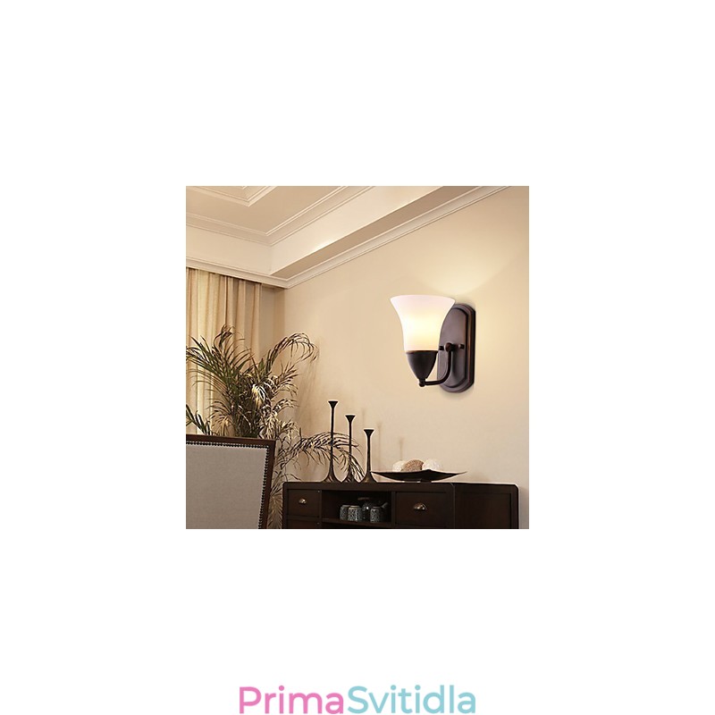 Rustic Lodge Black Oxide Finish Funkce pro ochranu očí Nástěnné svítidlo s okolním světlem