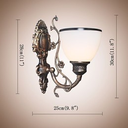 Jednoduchá americká nástěnná lampa Noční lampa Obývací pokoj Dekorativní lampa tepané železo Kreativní nástěnná lampa v evropském stylu